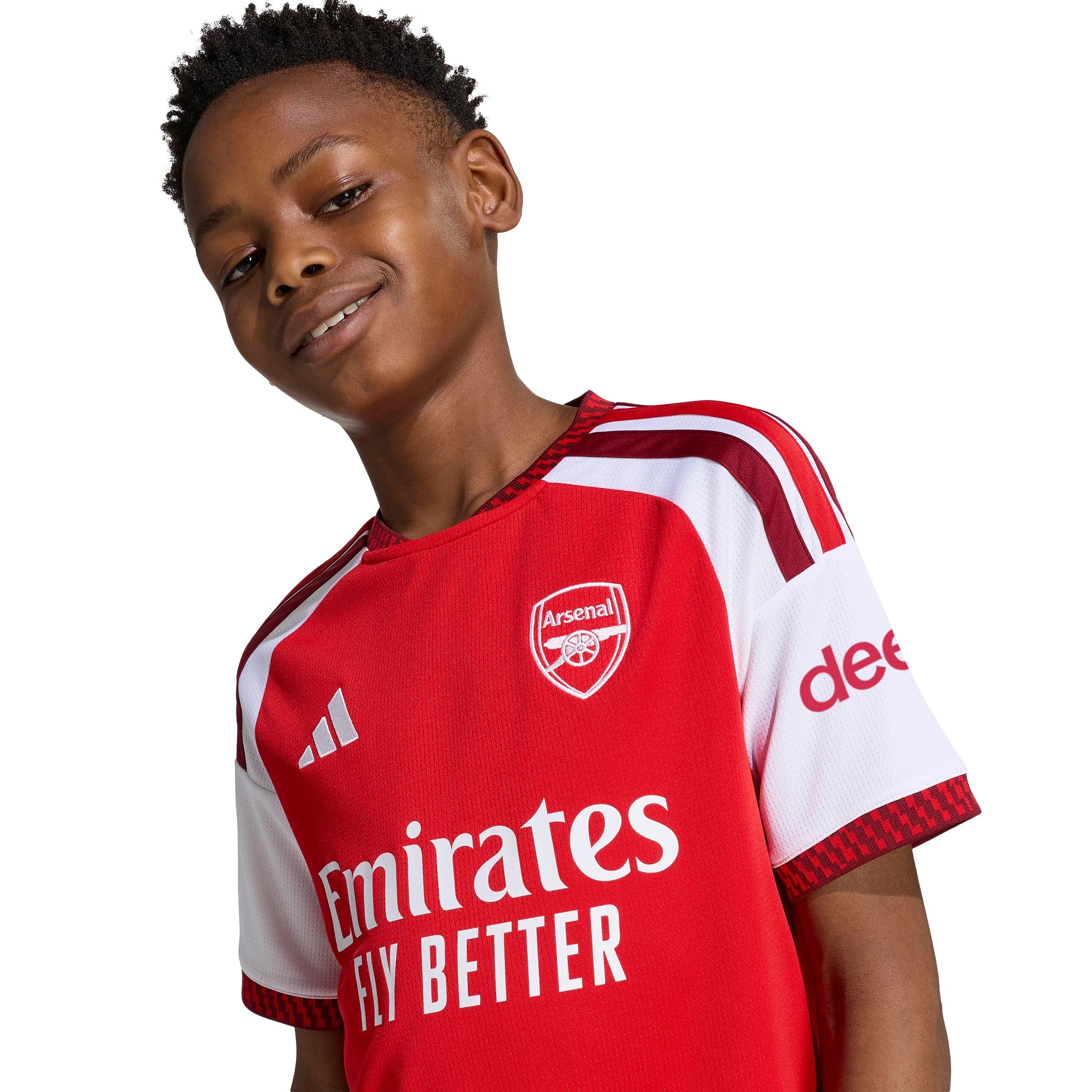 adidas Arsenal FC Home Youth Soccer Jersey 26 27 Red White