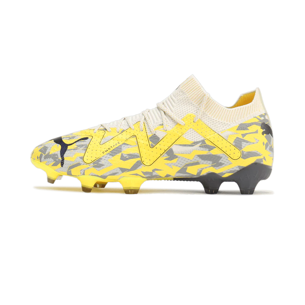 PUMA Future Ultimate FG AG Firm Ground Soccer Cleats Gray Asphalt Yellow