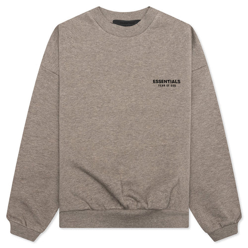 Kids Fleece Crewneck Heather Gray
