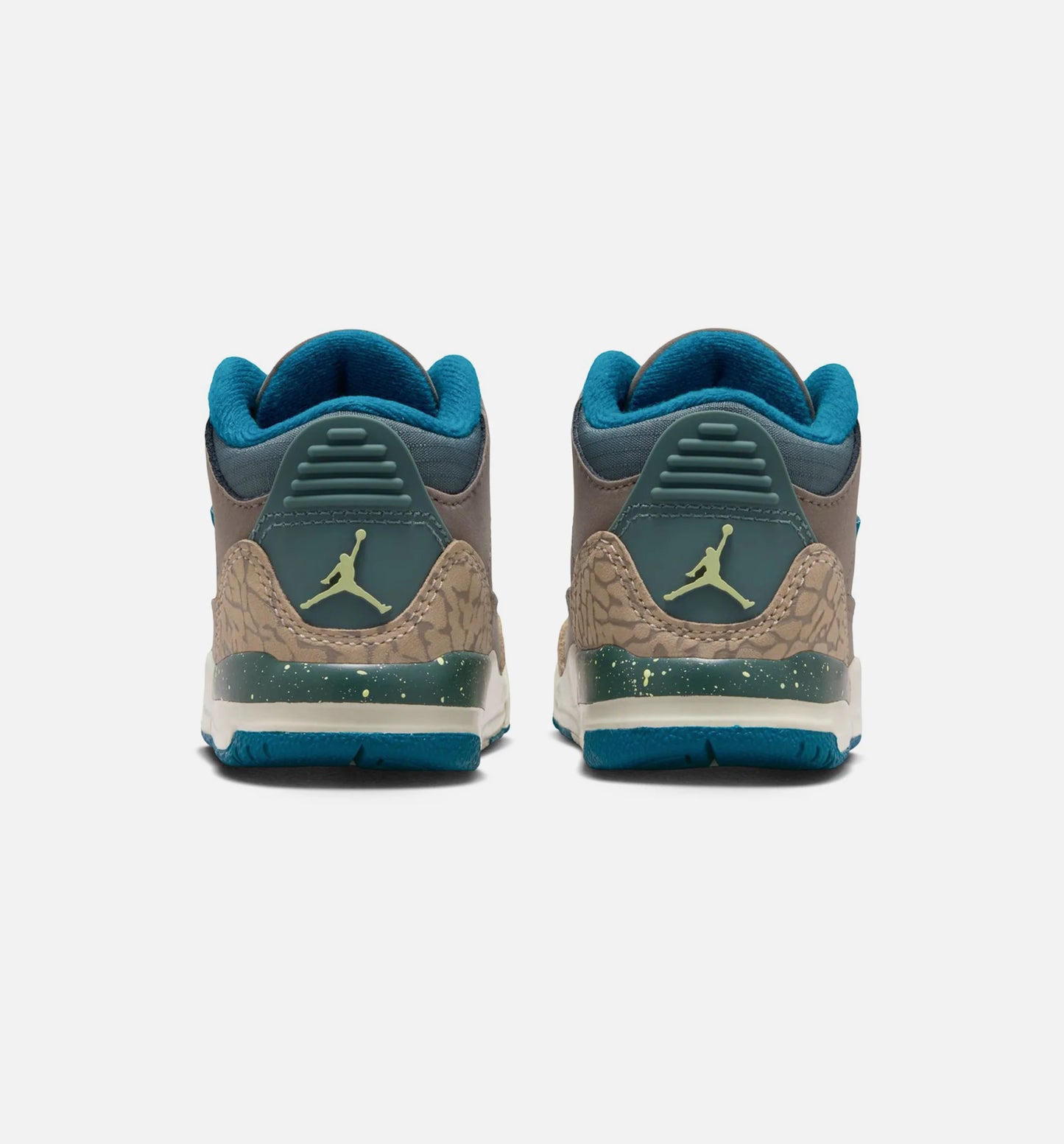 Air Jordan 3 Retro Olive Grey Infant Toddler Lifestlye Shoe Olive Grey Green Abyss Khaki Sea Glass
