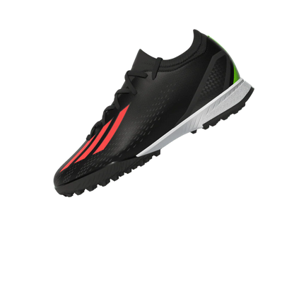 adidas Kids X Speed Portal 3 TF J Turf Football Boots Black Red