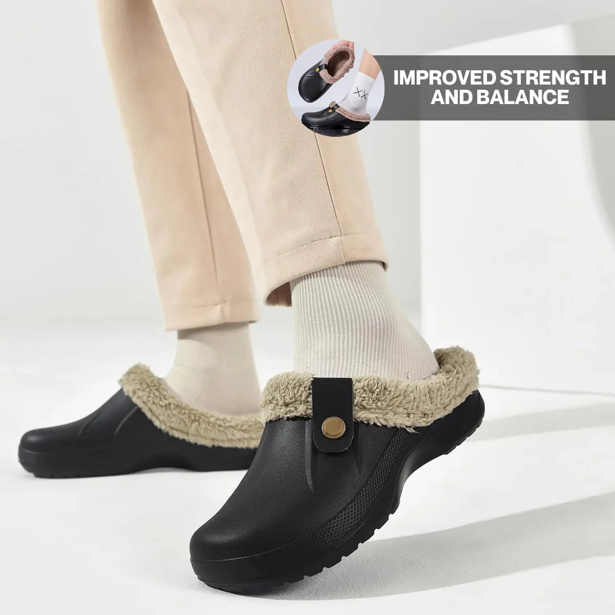 Arlo Fuzzy Healthy Non Slip Comfort Clog Mules
