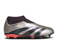 adidas Kids Predator League Lace Less FG J Firm Ground Soccer Cleats Plamet Black Turbo