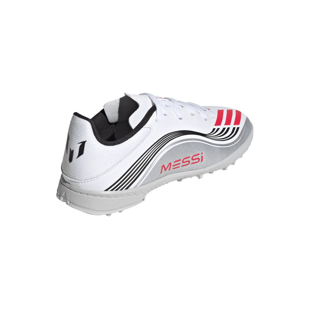 adidas F50 Messi League Turf Youth Soccer Cleats White Red Silver