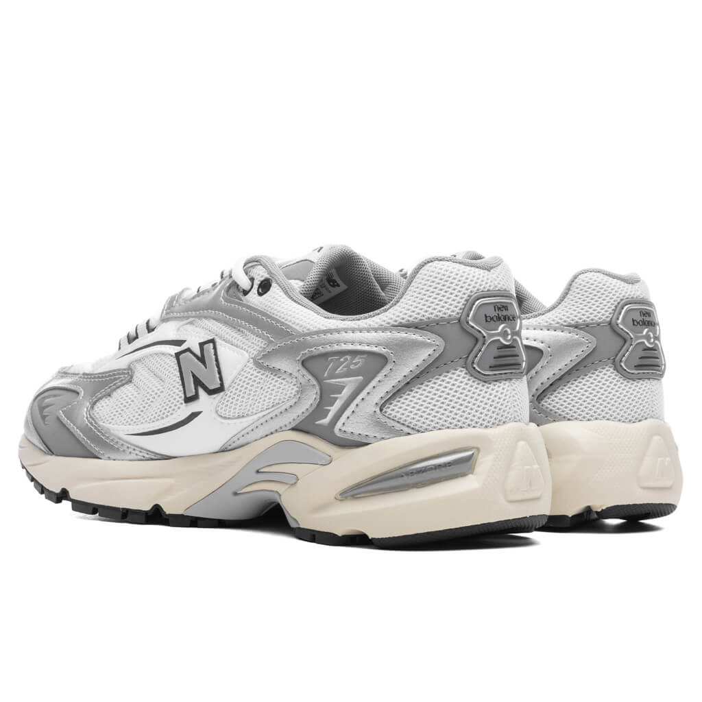 725v1 White Metallic Silver Slate Grey