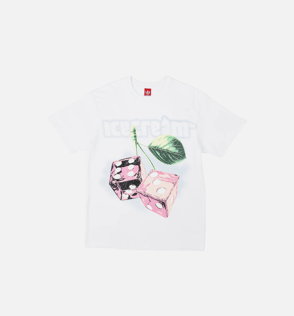 Cherries Mens Short Sleeve Shirt White