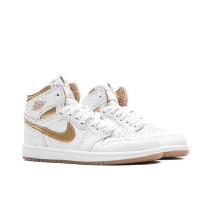 Jordan 1 Retro High OG PS White Metallic Gold Gum Light Brown