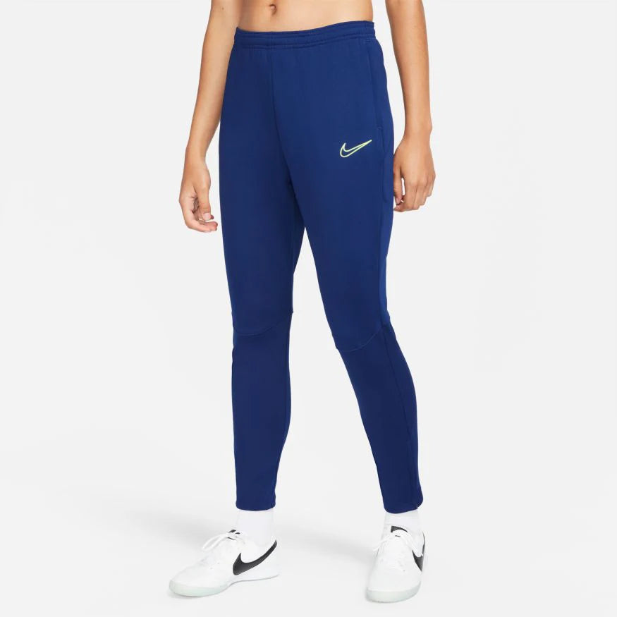 Nike Therma FIT Academy Winter Warrior Womens Knit Soccer Pants Blue Void Volt