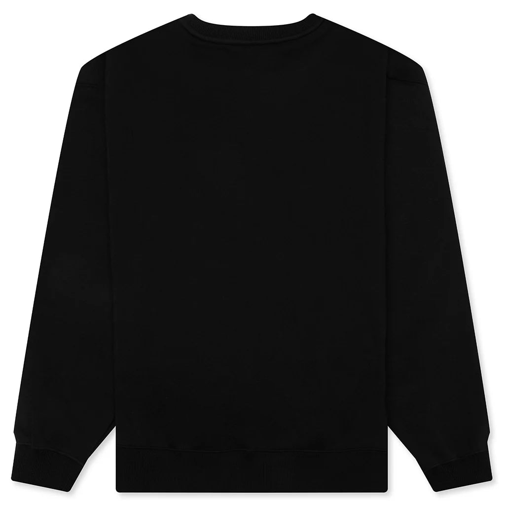 Brooklyn Holiday Fleece Crewneck Black Gym Red
