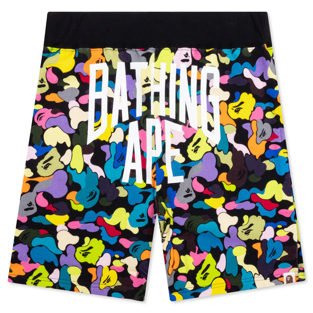 Multi Camo NYC Logo Sweat Shorts Black