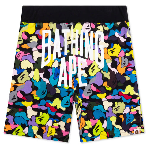Multi Camo NYC Logo Sweat Shorts Black
