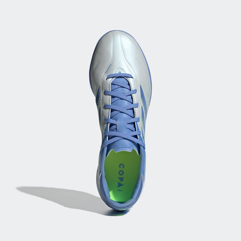 adidas Copa Pure 3 League Turf Soccer Cleats Halo Blue Blue Fusion Lucid Lemon