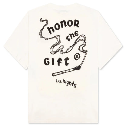 LA Nights T Shirt Bone