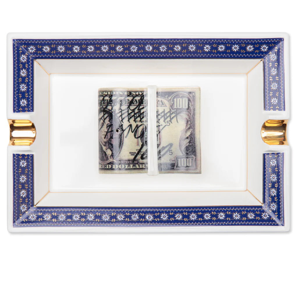 Square Incense Tray Navy