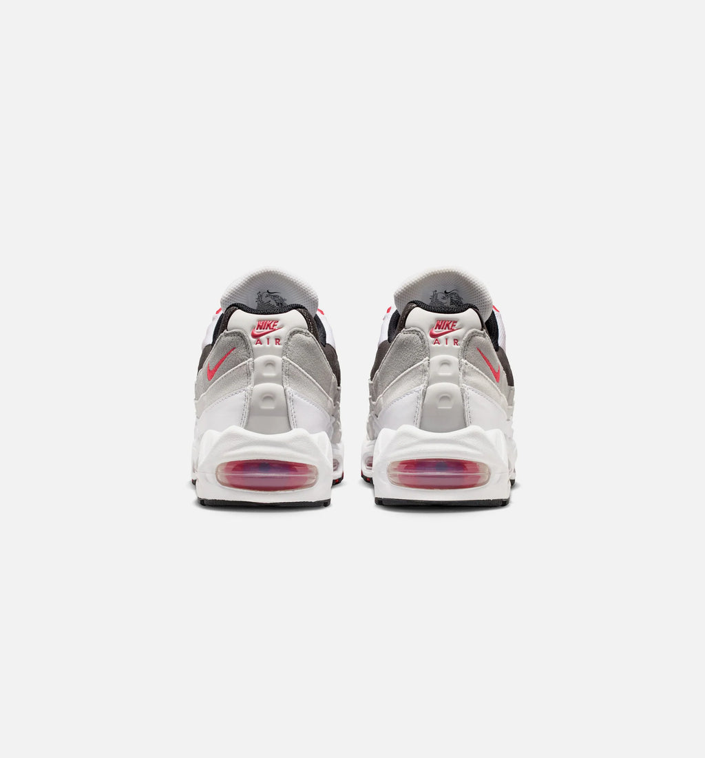 Air Max 95 Big Bubble Comet Red Mens Lifestyle Shoe White Comet Red Nuetral Grey Medium Grey Black