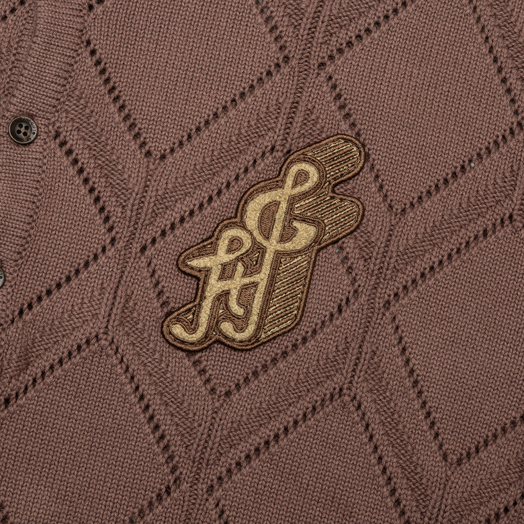 Diamond Knit Polo Brown