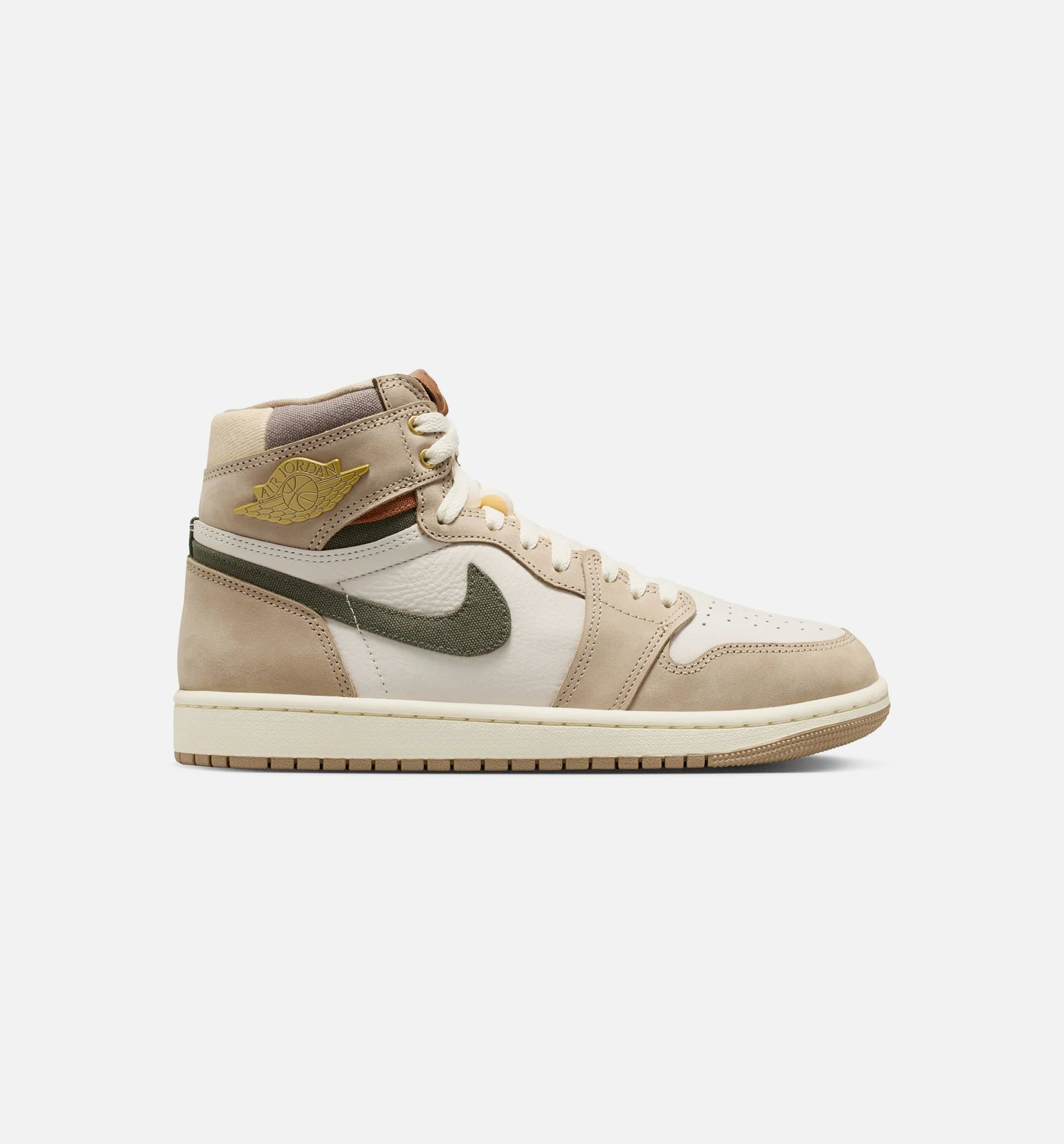 Air Jordan 1 Retro High OG Khaki Womens Lifestyle Shoe Khaki Multicolor Sail Cargo Khaki Free Shipping