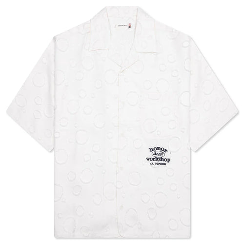 Polka Dot Camp Shirt White