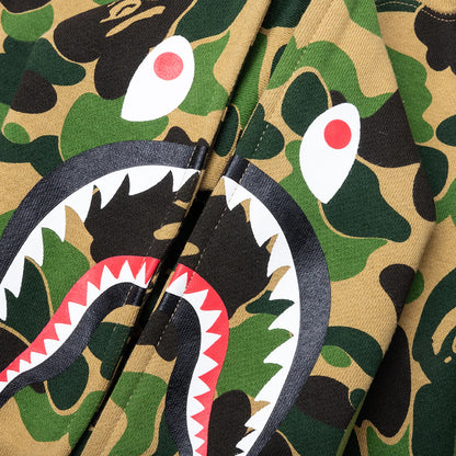 Kids Abc Camo Shark Zip Hoodie Green