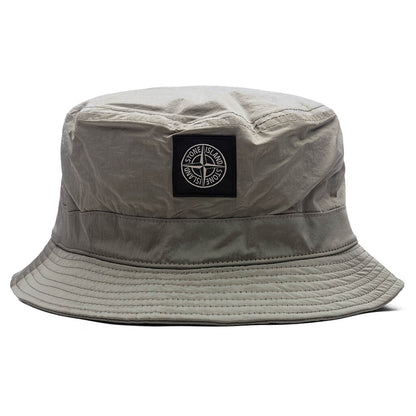 Nylon Metal Bucket Hat Natural Beige