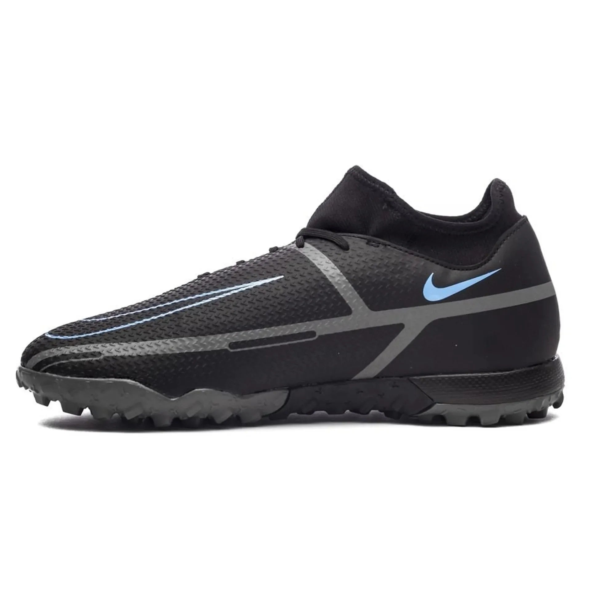 Nike Phantom GT2 Academy DF TF Turf Soccer Cleats Black Iron Grey
