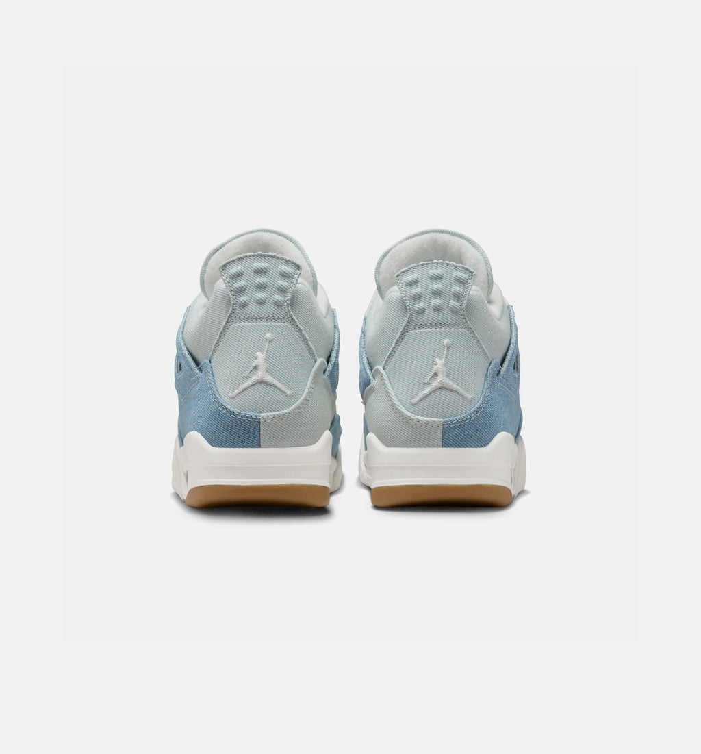 Air Jordan 4 Retro Worn Blue Womens Lifestyle Shoe Sail Sail Gum Light Brown Worn Blue