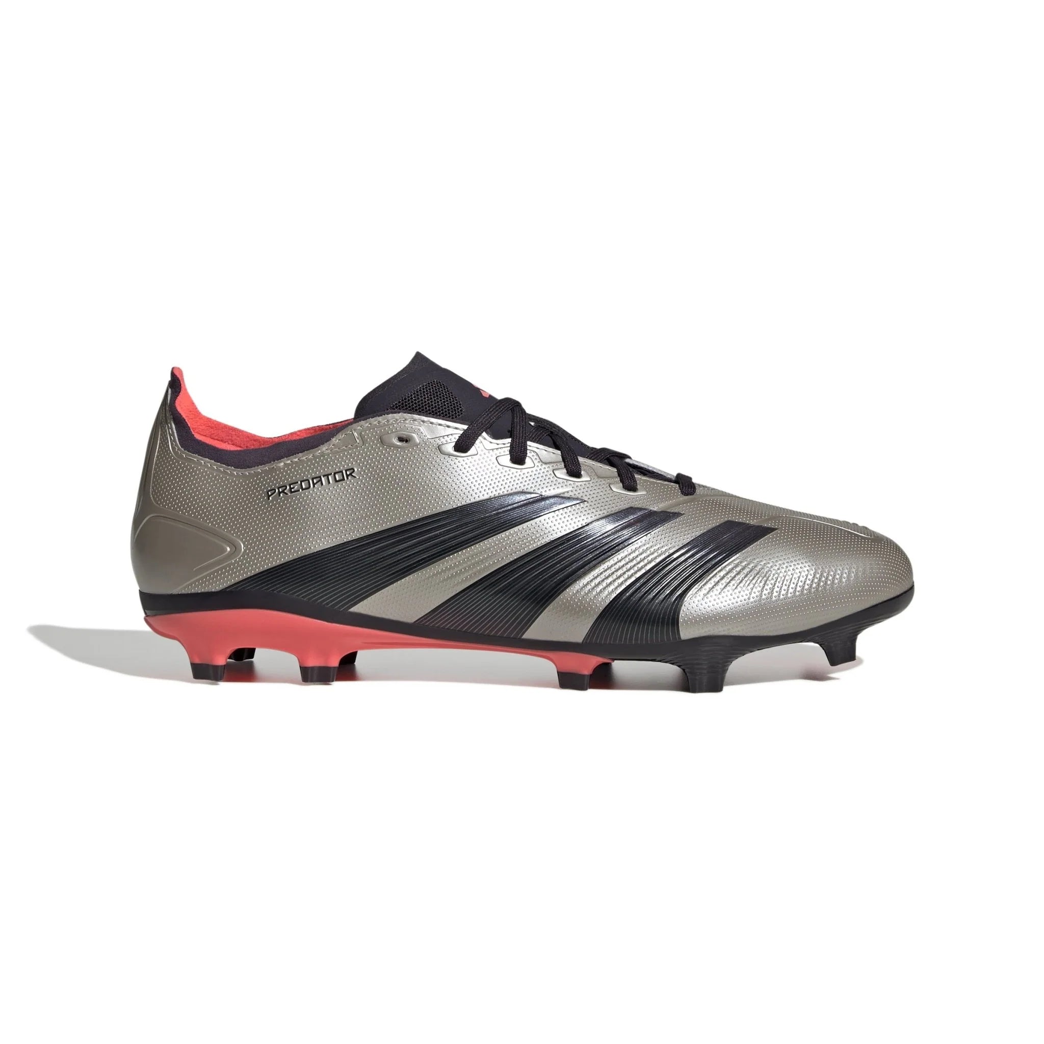 adidas Predator League FG Firm Ground Cleats Platinum Metallic Aurora Black Turbo