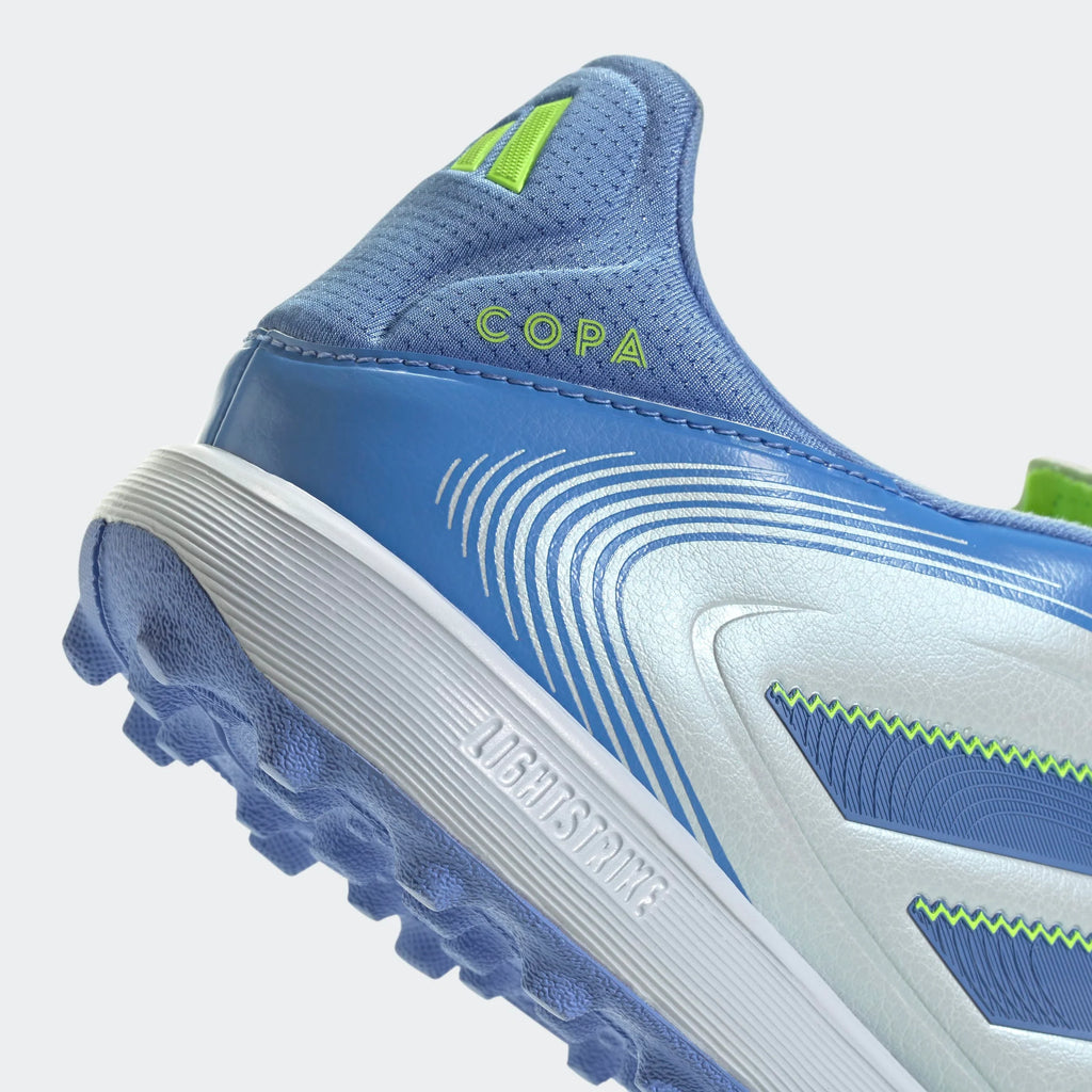 adidas Copa Pure 3 League Turf Soccer Cleats Halo Blue Blue Fusion Lucid Lemon