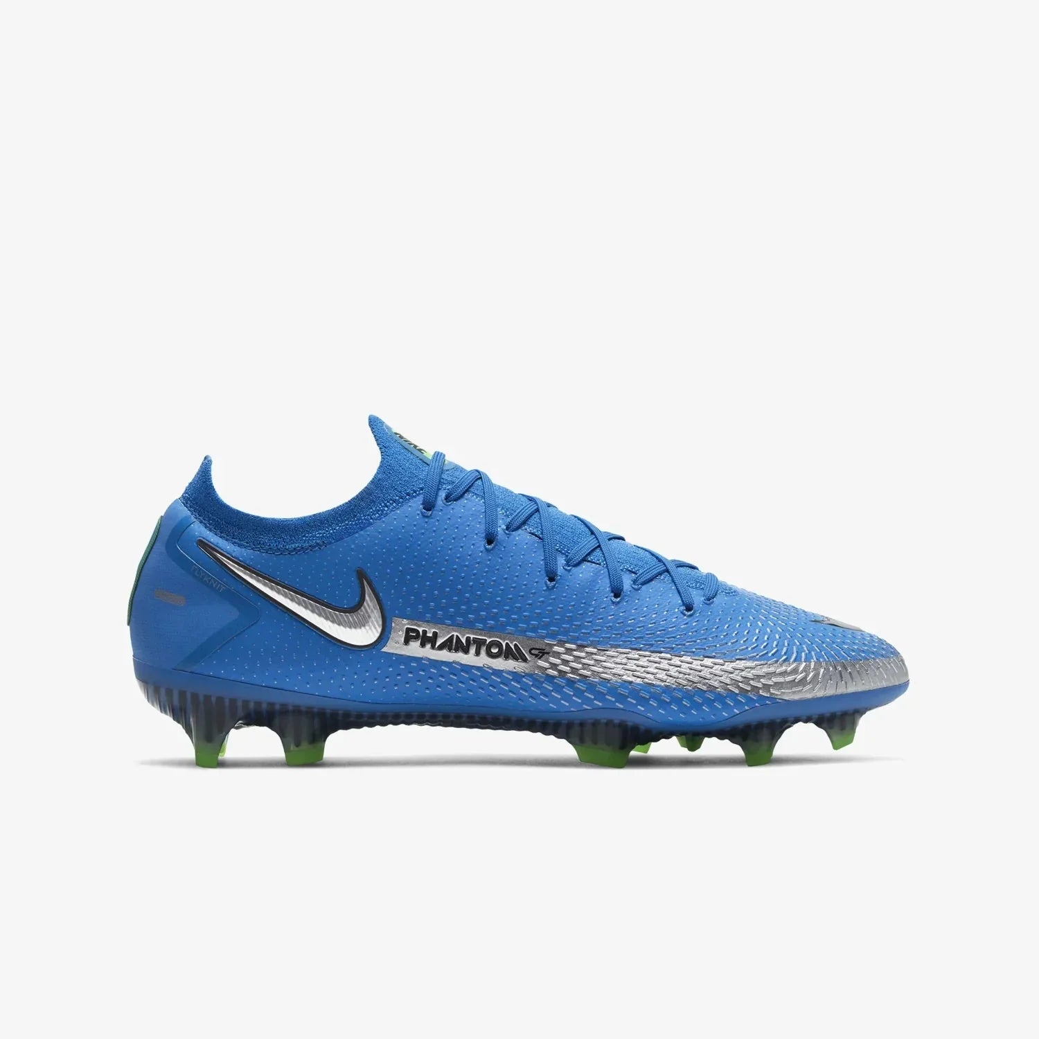 Nike Phantom GT Elit FG Firm Ground Soccer Cleats Blue Silver Green