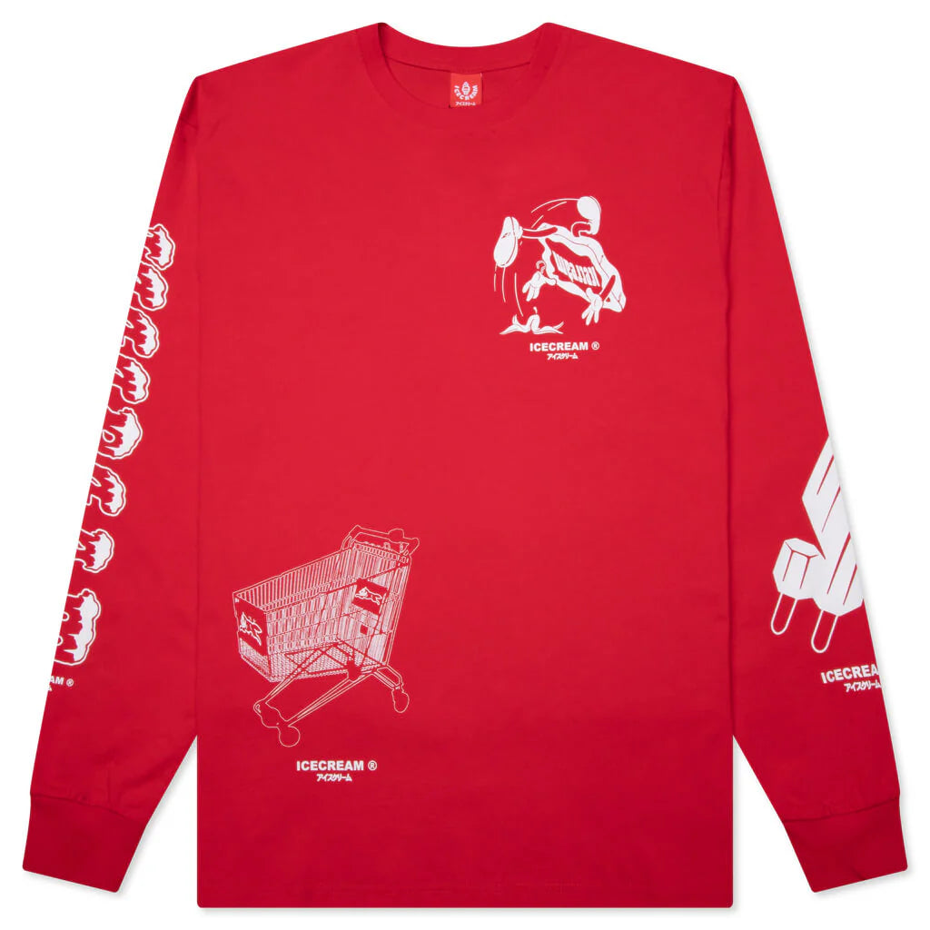 Loosie L S Knit True Red