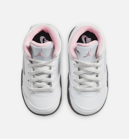 Air Jordan 5 Retro Medium Soft Pink Infant Toddler Lifestyle Shoe White Black Medium Soft Pink Free Shipping