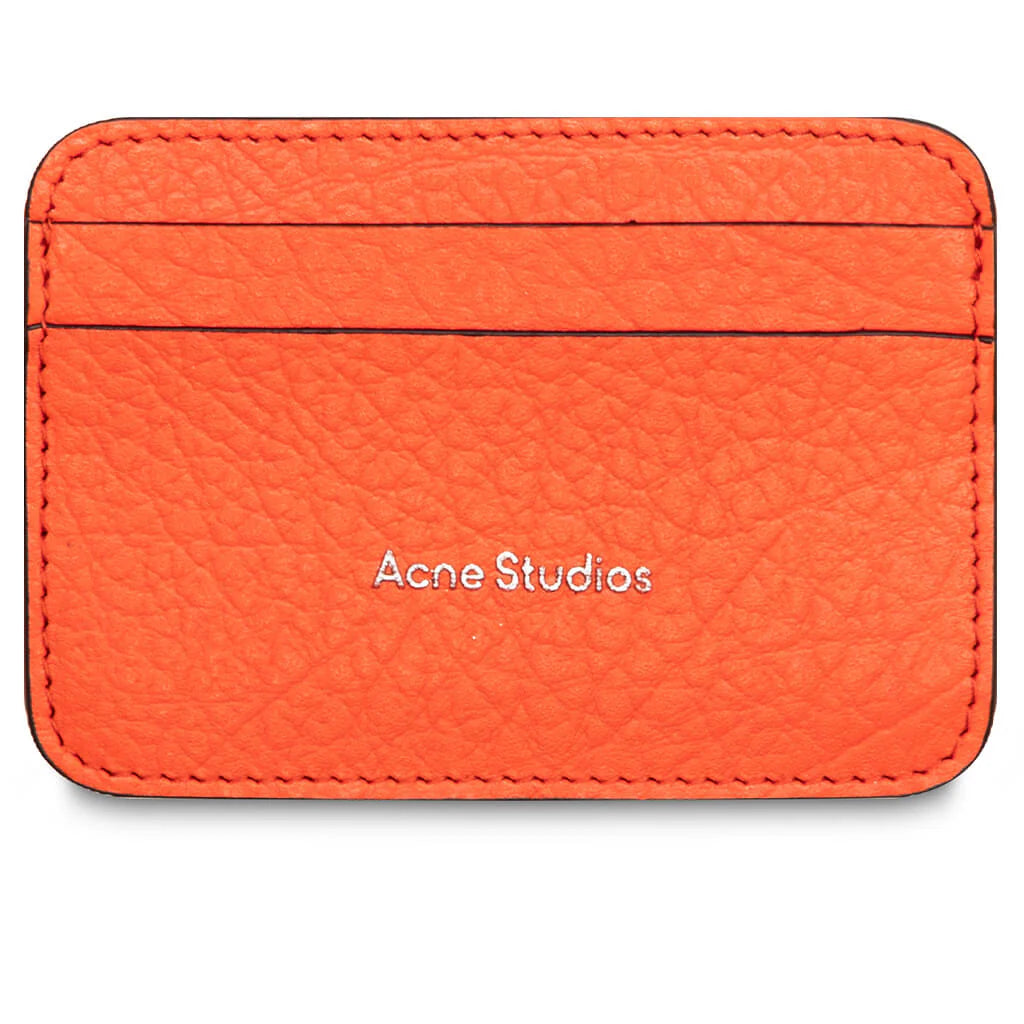 Leather Card Holder Fn Ux Slgs000275 Bright Orange