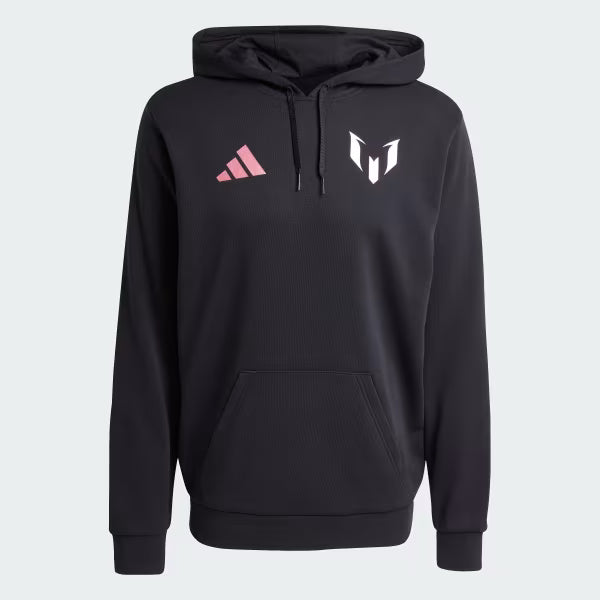 adidas Messi NameNumer Graphic Mens Soccer Hoodie Black Pink