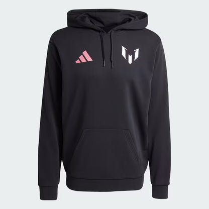 adidas Messi NameNumer Graphic Mens Soccer Hoodie Black Pink