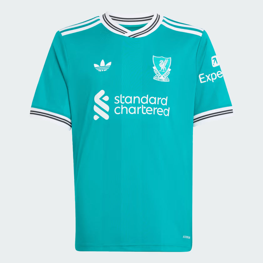 adidas Liverpool FC Third Youth Soccer Jersey 25 26 Green