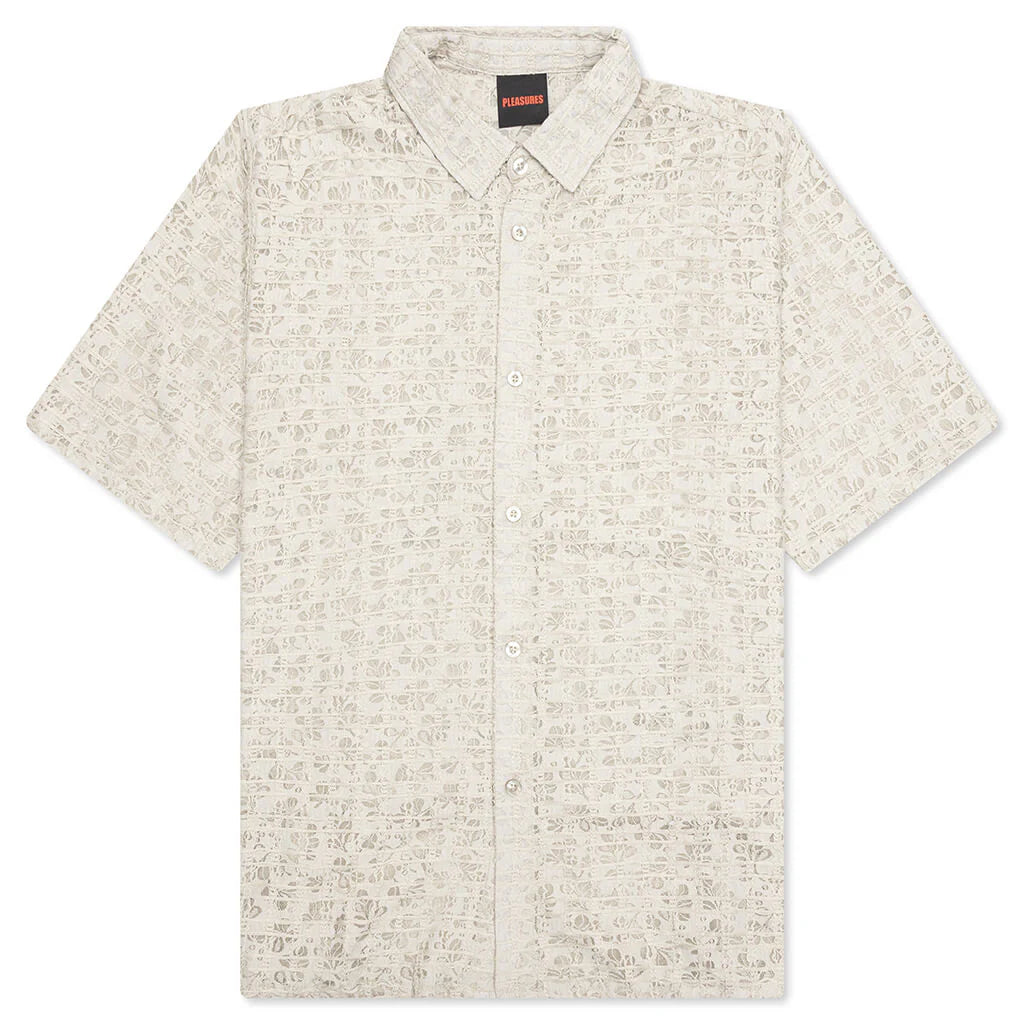 Lacy Button Down Tan