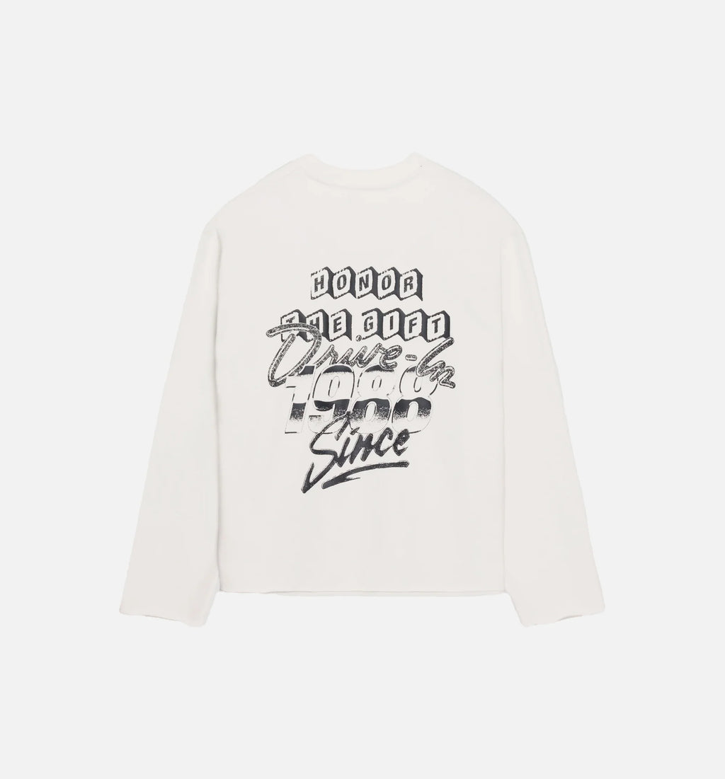 1988 Drive In Mens Long Sleeve Shirt White