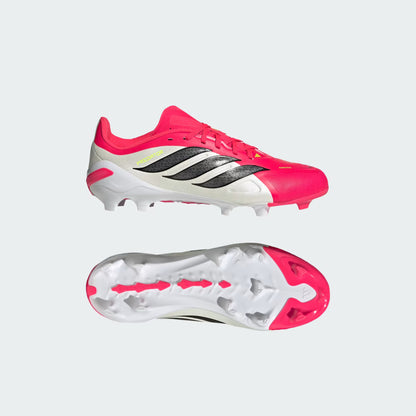 adidas Predator League FG Firm Ground Youth Soccer Cleats Red Black White