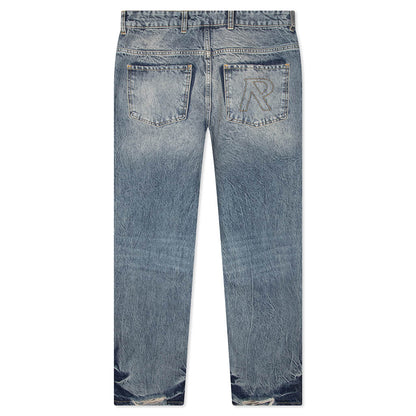 R3 Distressed Baggy Denim Blue Cream