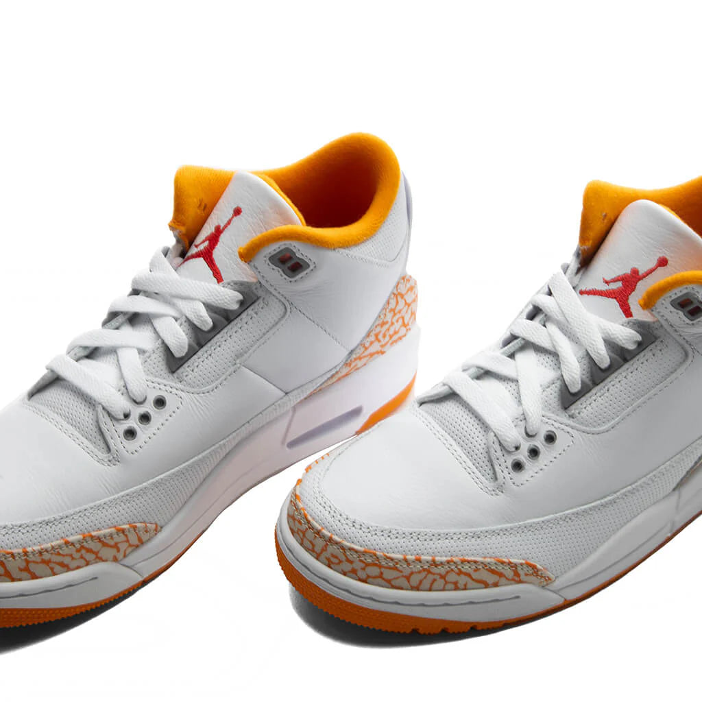 Womens Air Jordan 3 Retro Orange Citrus White Multi Color Orange Peel