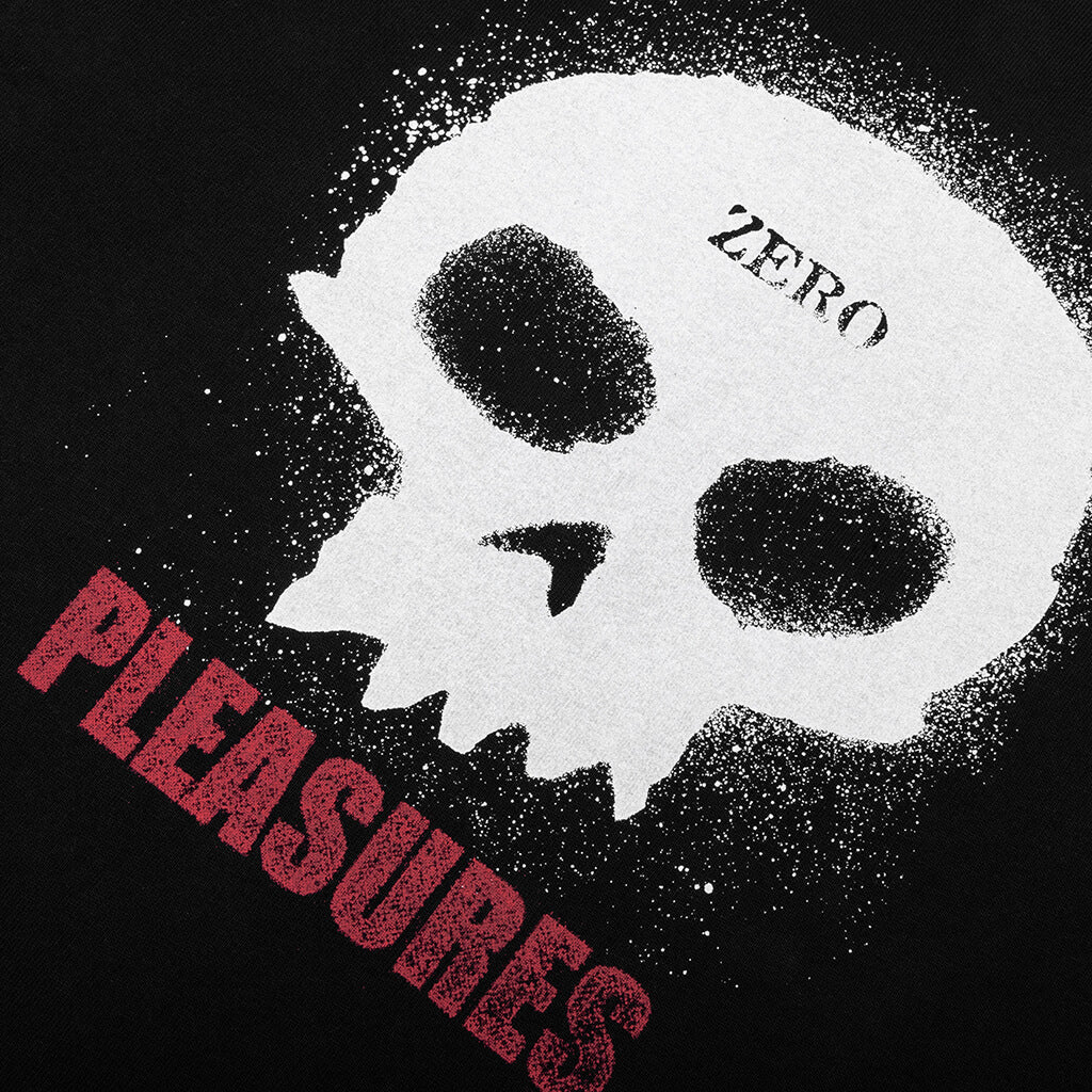 Pleasures x Zero Single Skull Heavyweight Shirt Black