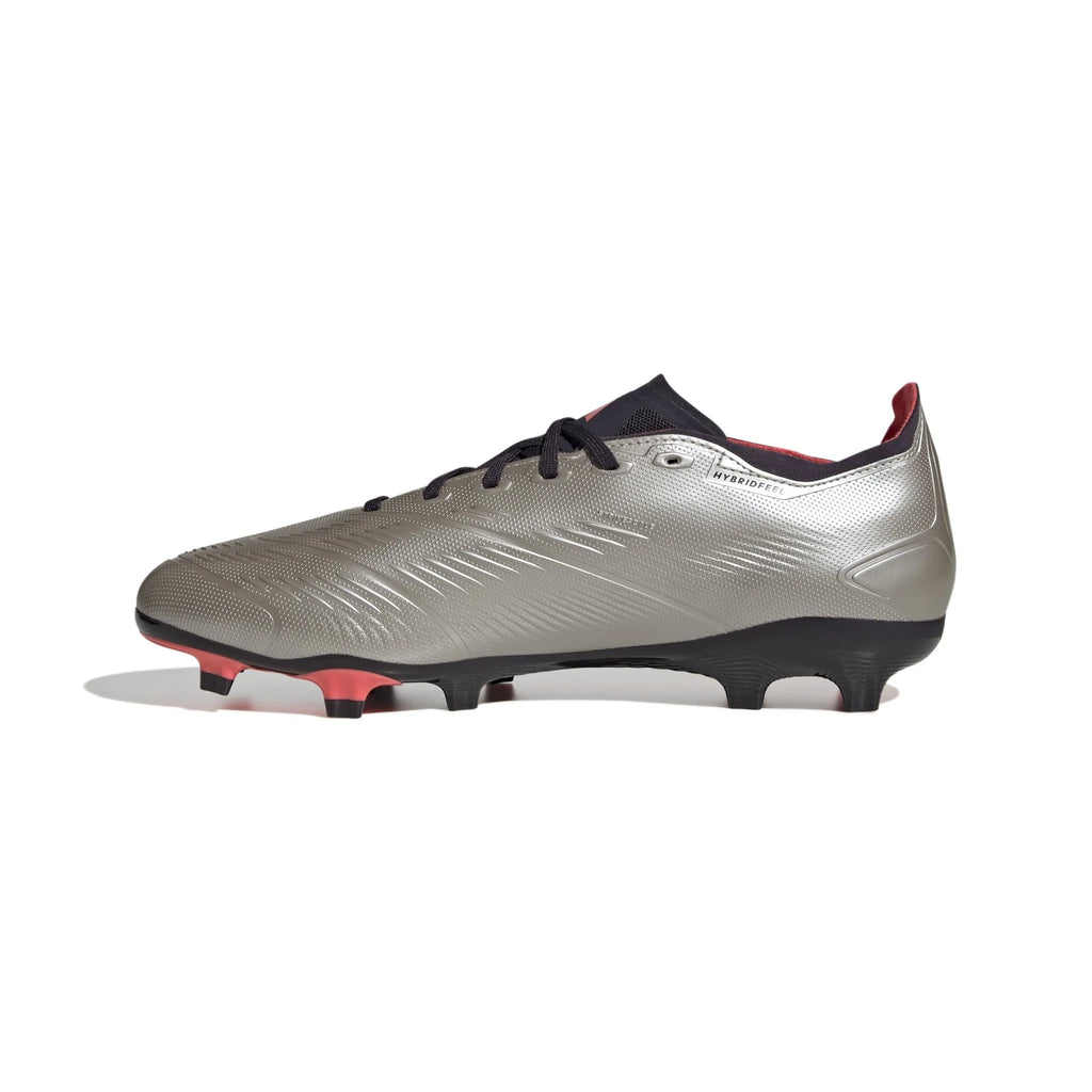 adidas Predator League FG Firm Ground Cleats Platinum Metallic Aurora Black Turbo