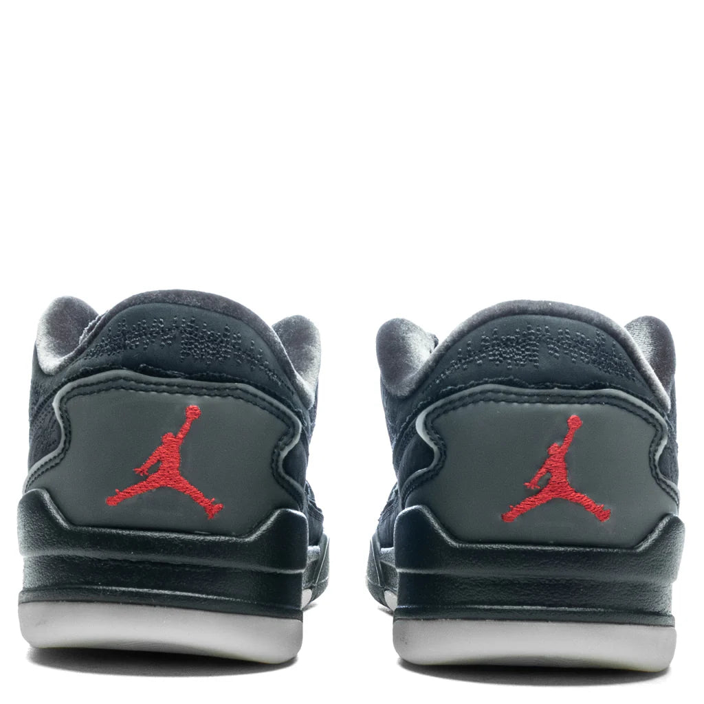 Air Jordan x WHO DECIDES WAR Womens Flight Court Black Varsity Red Off Noir Muslin