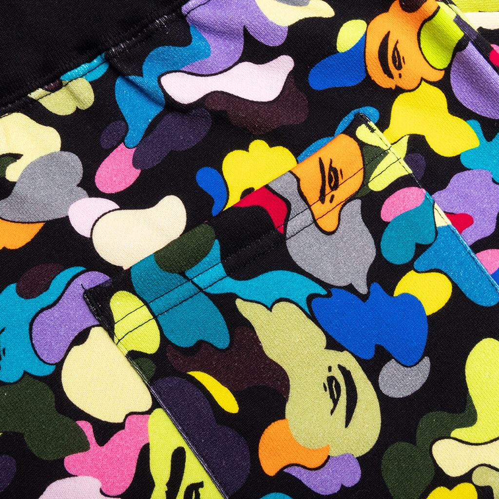 Multi Camo NYC Logo Sweat Shorts Black
