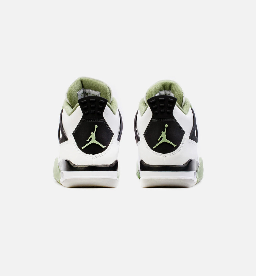 Air Jordan 4 Retro Oil Green Womens Lifestyle Shoe White Green Limit One Per Customer