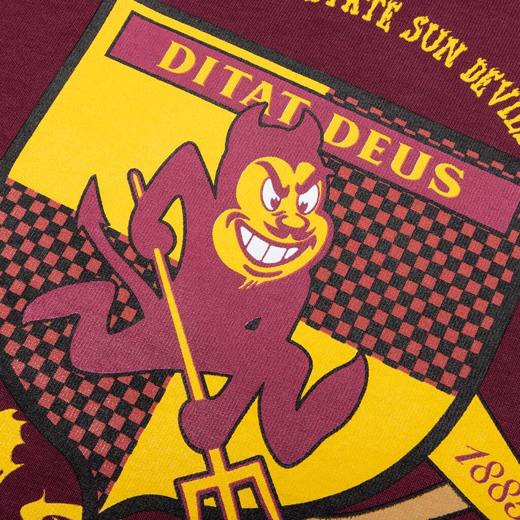Feature x ASU Crest Tee Maroon