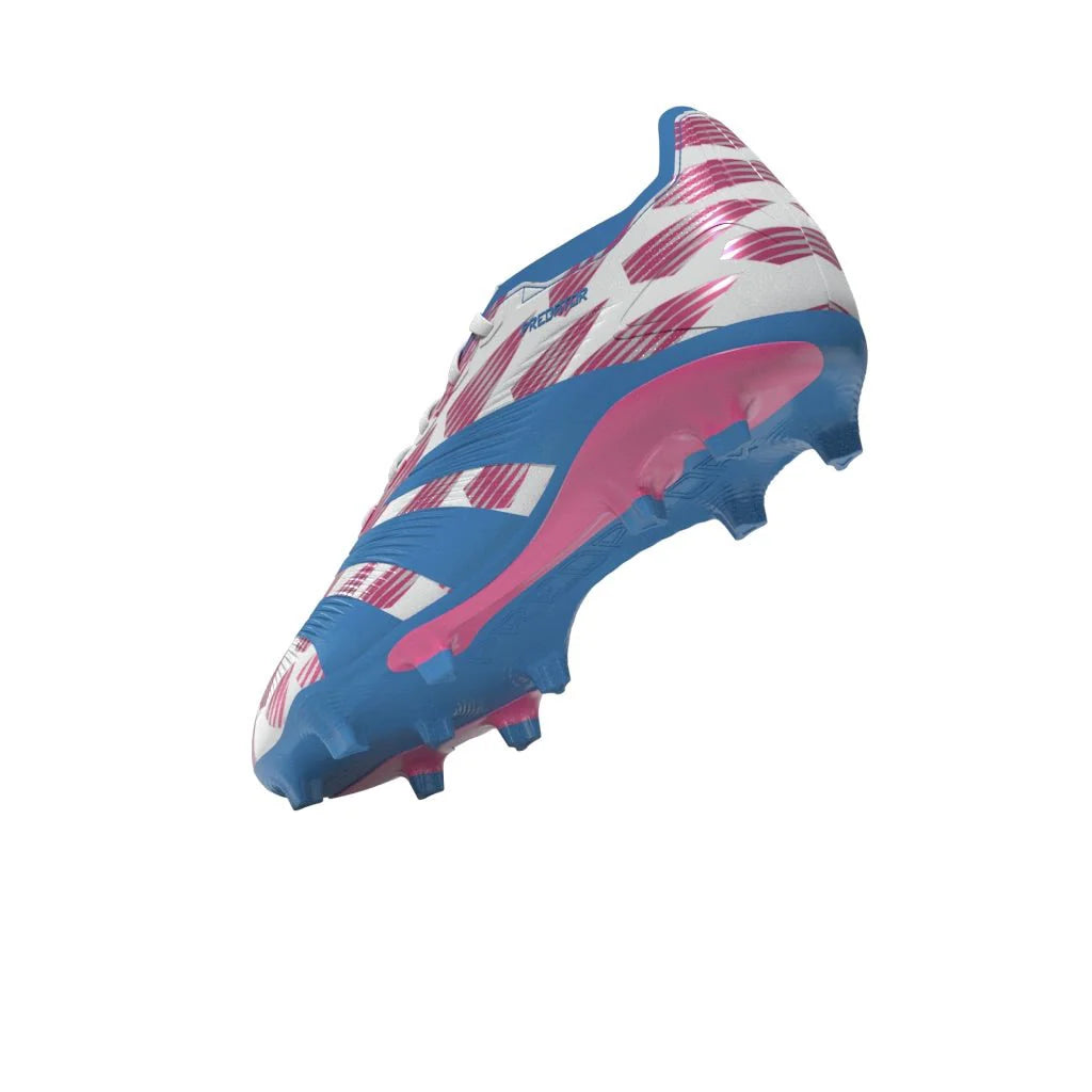 adidas Predator League FG Firm Ground Soccer Cleats White Solar Blue Solar Pink