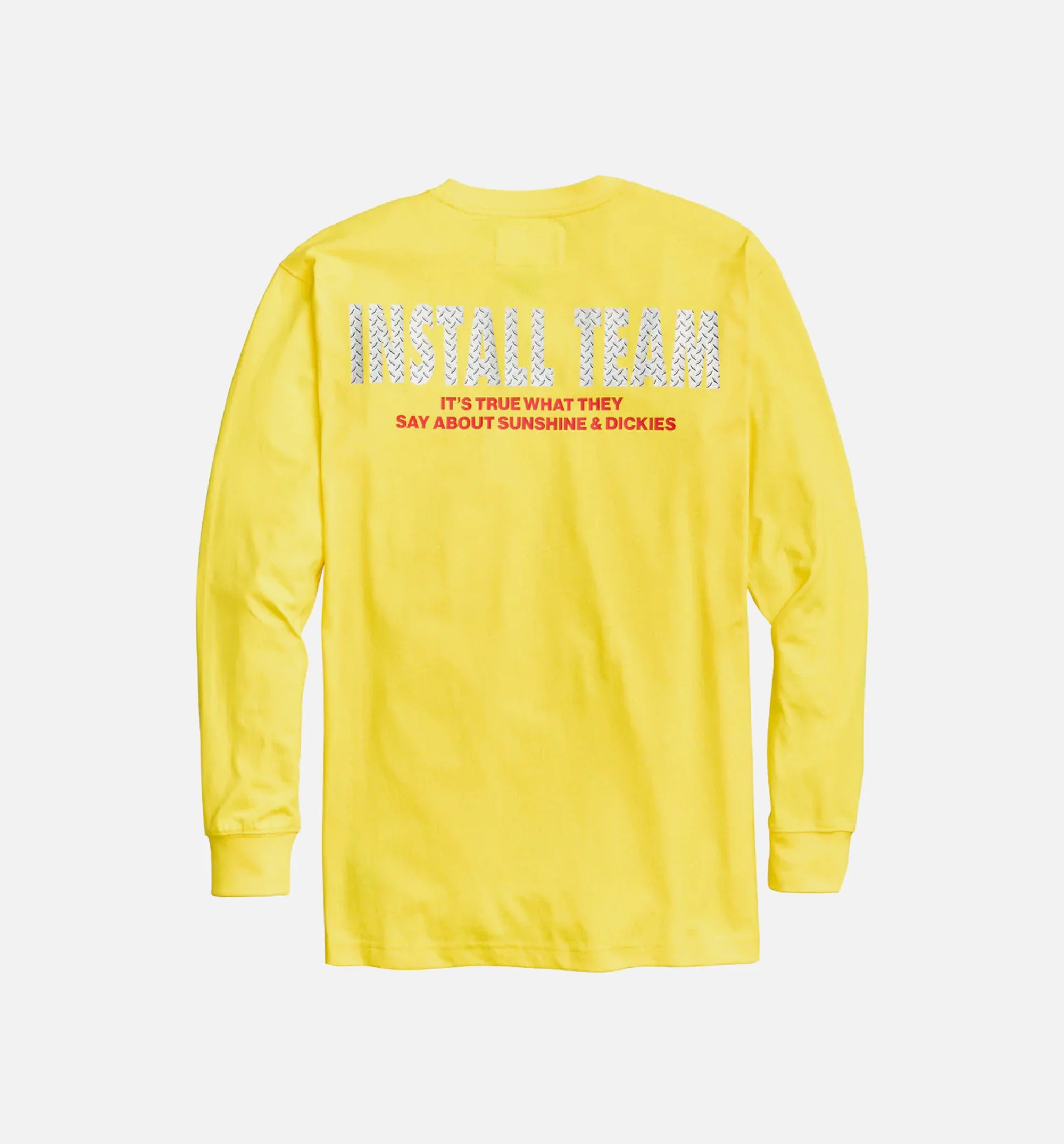 NYS Sun Dyed In Texas Heavyweight Pocket Long Sleeve Tee Mens T Shirt Yellow