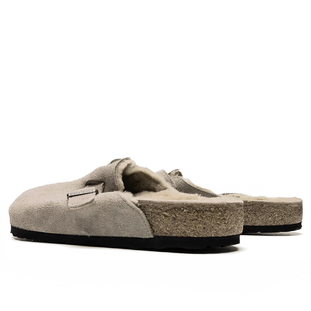 Boston Shearling Suede Leather Taupe