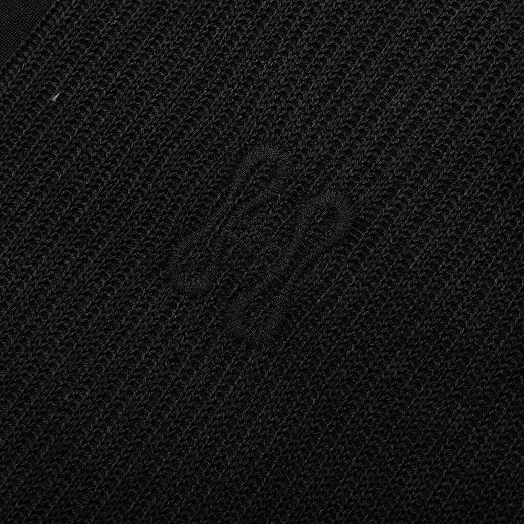 B Summer Knit Polo Shirt Black